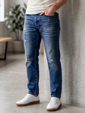 Acne Studios Bla Konst Jeans 33x34 Slim Straight Fade Denim Italy Casual Minimal
